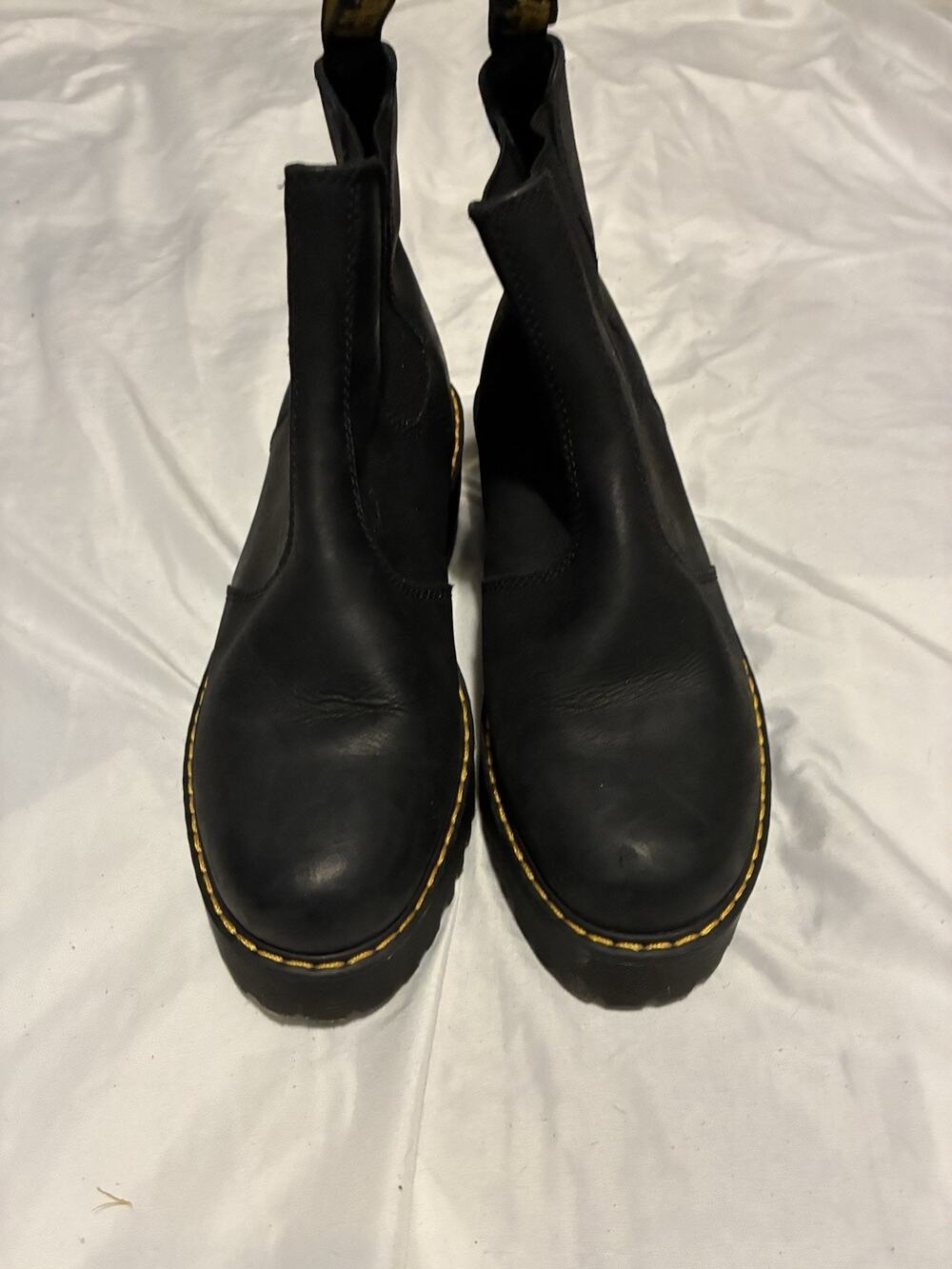 Dr. Martens Rometty Platform Leather Chelsea Boots Women’s Size 9 L Black NWOT